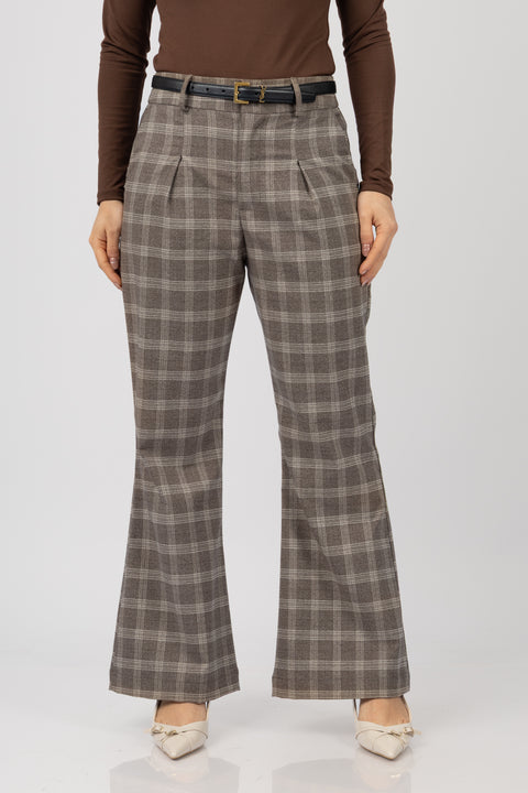 Pantalón Alba - Marrón cuadros