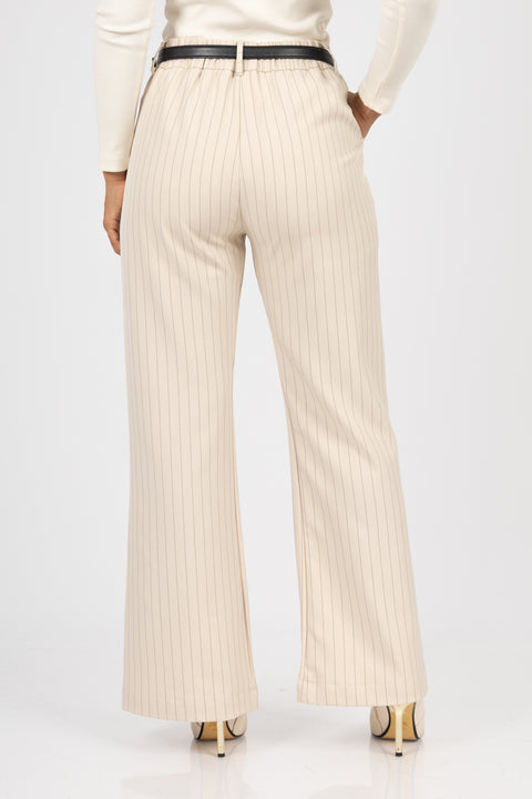 Pantalón Camille - Crema rayas