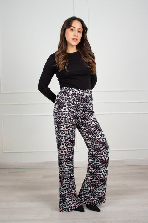 Pantalon Viviana - Animal Print Negro