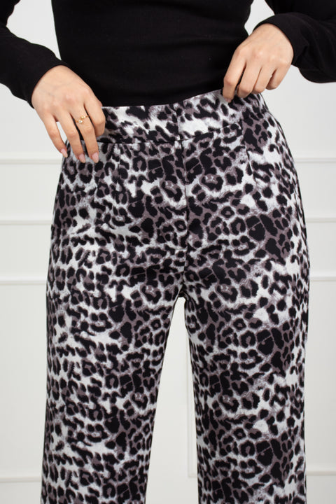 Pantalon Viviana - Animal Print Negro