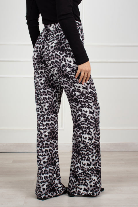 Pantalon Viviana - Animal Print Negro