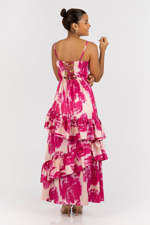 Vestido Abril - Fucsia