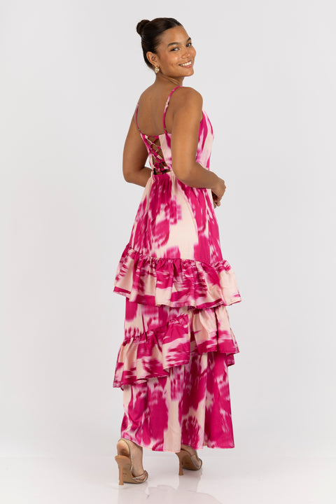 Vestido Abril - Fucsia