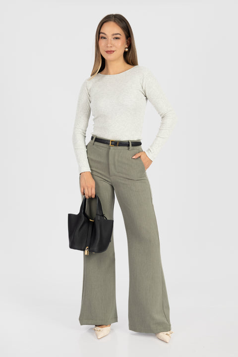 ⁠Pantalón Vanessa -  Verde Olivo