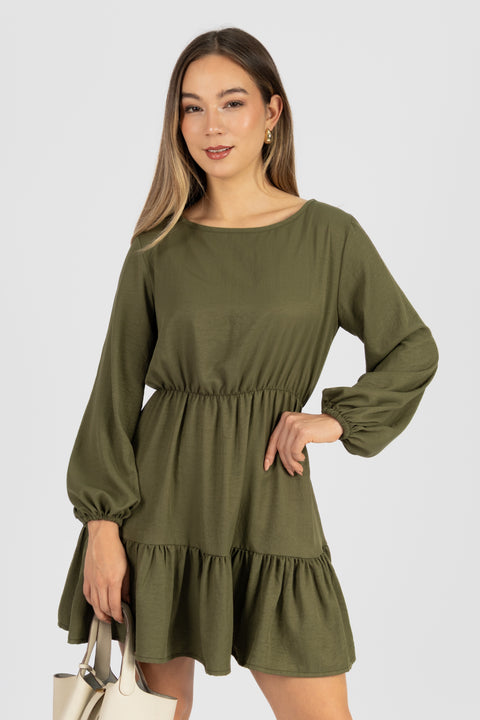 Vestido Clara - Verde Olivo