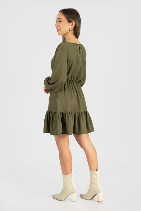 Vestido Clara - Verde Olivo