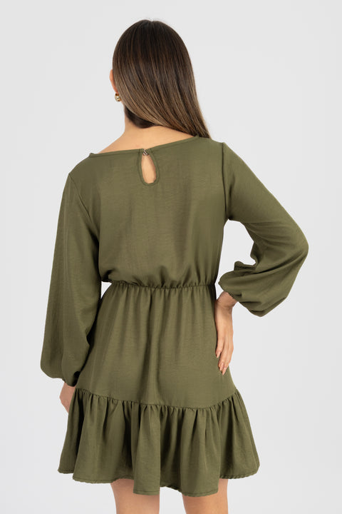 Vestido Clara - Verde Olivo