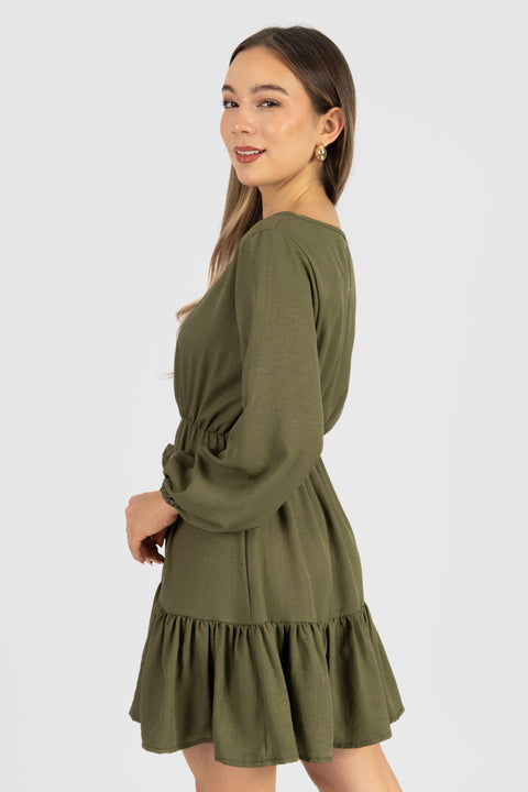 Vestido Clara - Verde Olivo