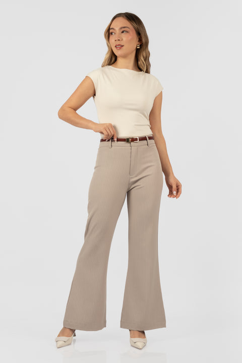 Pantalón Elisa - Beige Listado