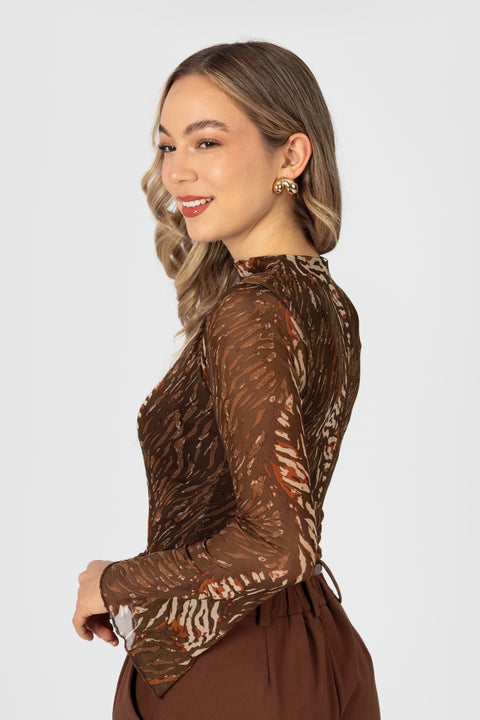 Polo Miriam - Leopardo Chocolate