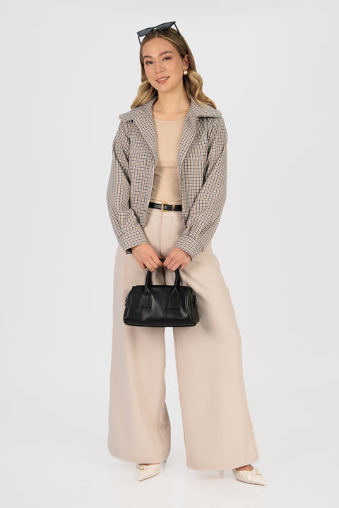 Chaqueta Victoria - Cuadros Camel