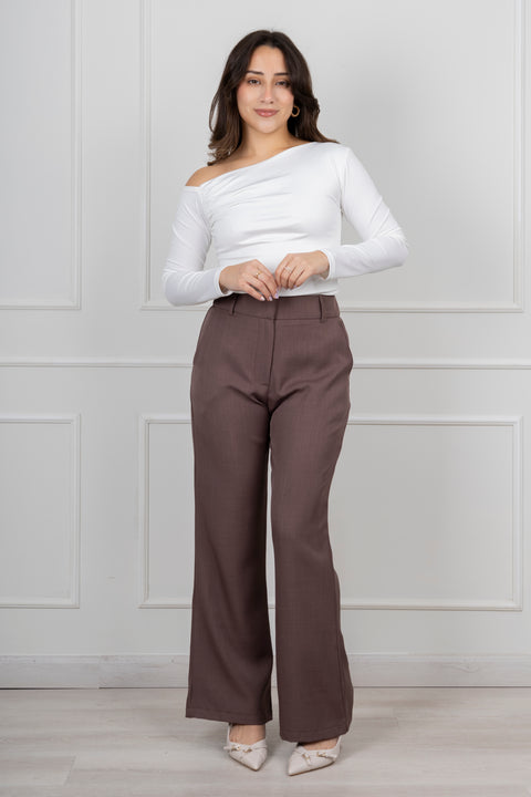 Pantalon Carla - Marron