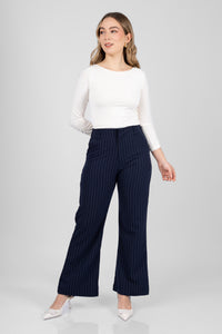 PANTALON KAROL AZUL RAYAS