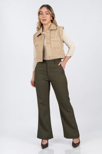 PANTALON CARLA VERDE OLIVO