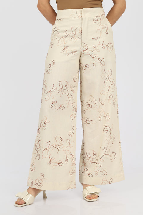 Pantalón Flavia - Crema