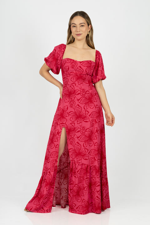 Vestido Carolina - Fucsia