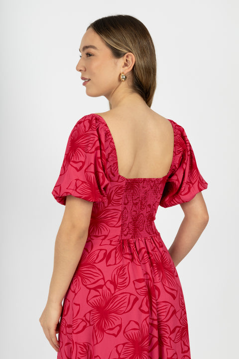 Vestido Carolina - Fucsia