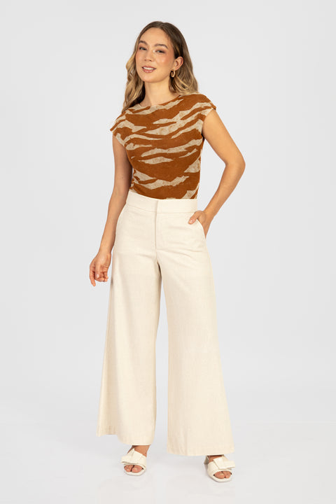 Polo Aida - Camel Animal Print