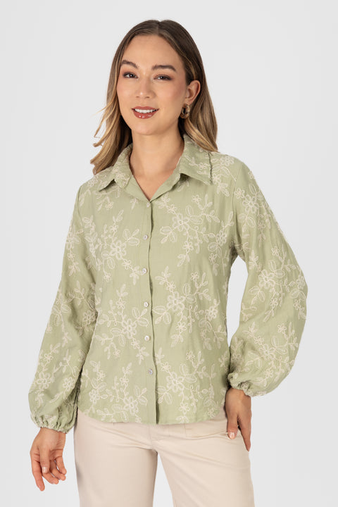 Blusa Orianka - Verde Pistacho