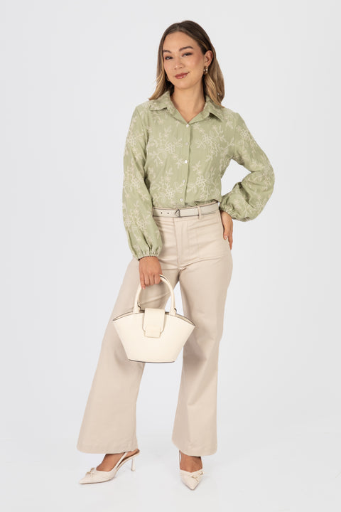 Blusa Orianka - Verde Pistacho