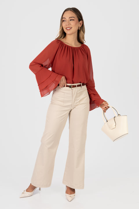 Pantalón Megan - Crema