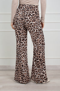 PANTALON VIVIANA ANIMAL PRINT - MARRON