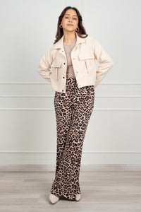 PANTALON VIVIANA ANIMAL PRINT - MARRON