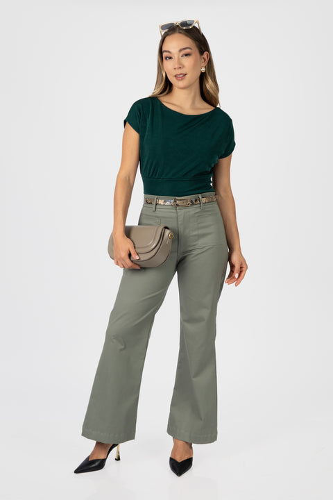 Top Cielo - Verde Botella