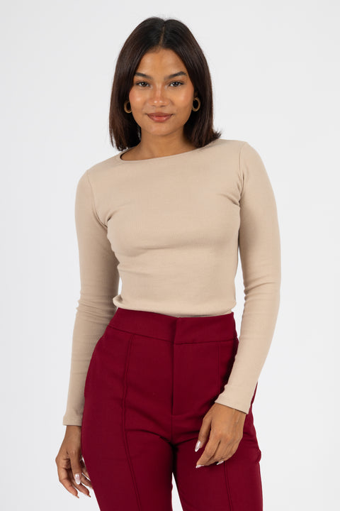 Polo Cristina Ojal - Beige