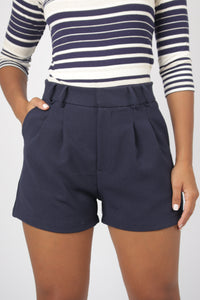 SHORT SASTRE AZUL MARINO